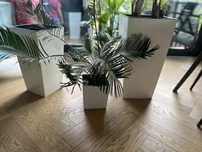 Donice wysokie biale kwadrat taras 4 sztuki zara home h&m