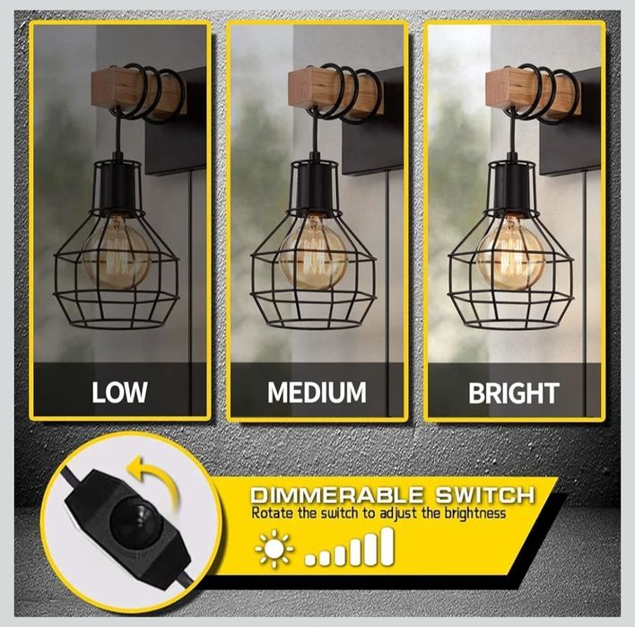 Liyabber Kinkiet do wnętrz w stylu vintage