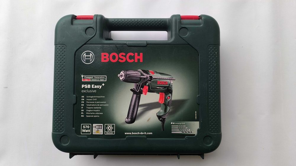 Wiertarka udarowa Bosch "PSB Easy+" - 4 wiertła uniwersalne GRATIS!!