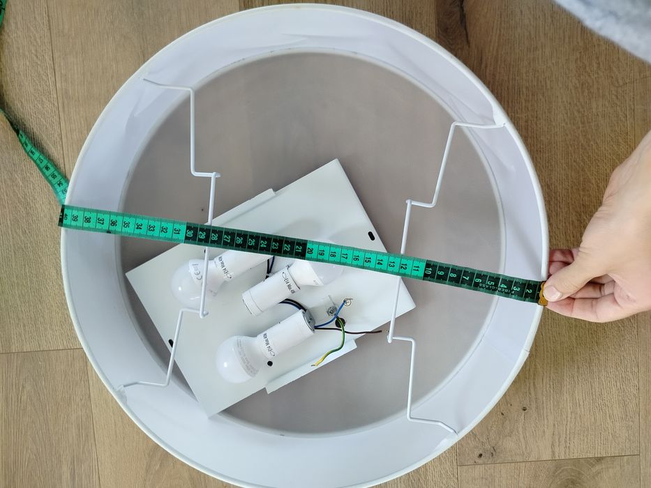 Plafon biały 40 cm średnica