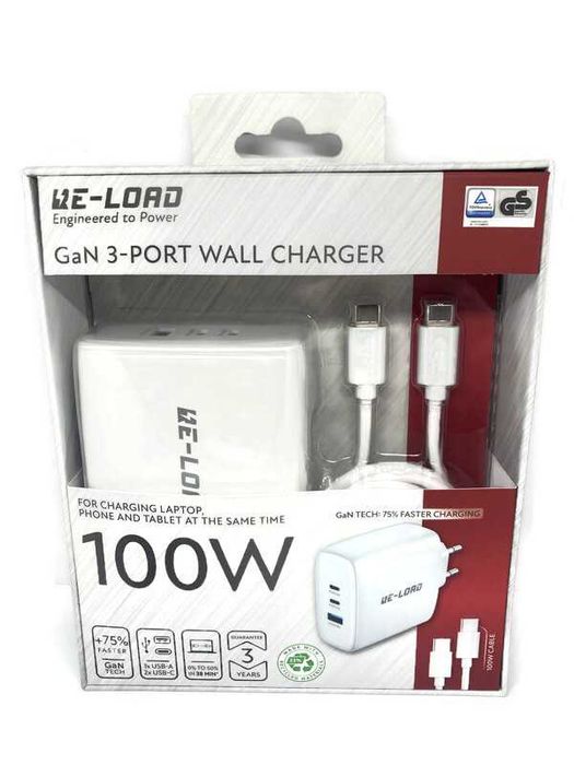 Ładowarka Re-Load 100W kabel pudełko biała