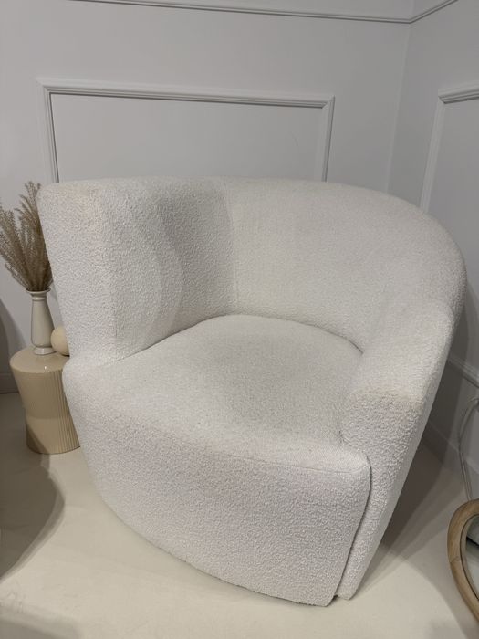 Fotel skandynawski boucle
