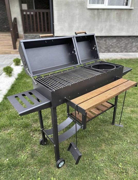 РОЗПРОДАЖ / Мангал гриль з металу 5 мм на 13 шампурів ПОСИЛЕНИЙ