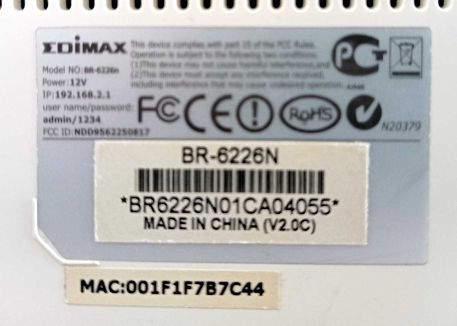 Router Edimax BR-6226N (802.11b/g/n 150Mb/s)