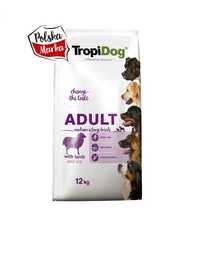 karma dla dorosłych psów z jagnięciną i ryżem sucha 12kg TROPIDOG
