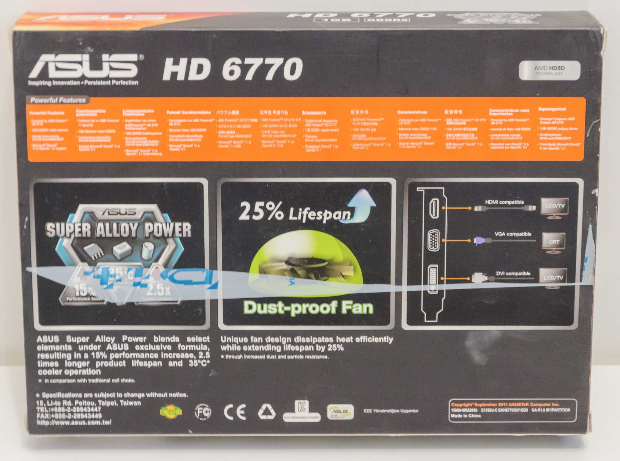 ASUS Radeon HD6770 1GB 128bit PCI-E DDR5