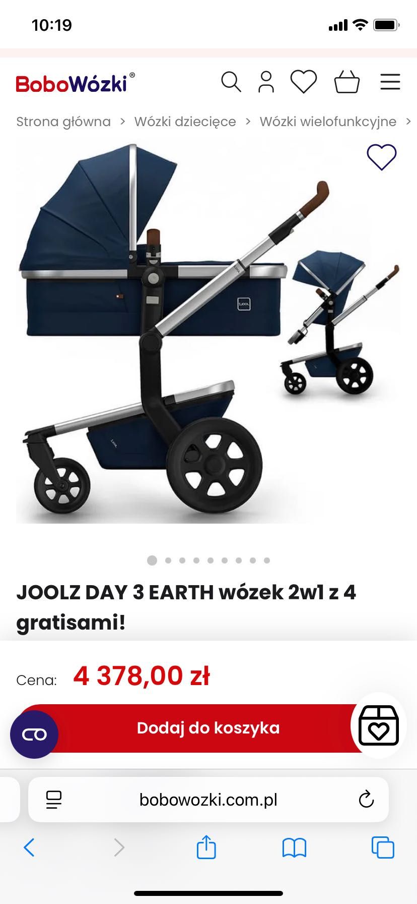 Wózek dziecięcy głęboki oraz spacerówka dwa w jednym JOOLZ