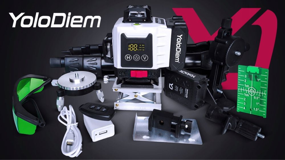 SUPER nowy! 360! Laser krzyzowy moernik niwelator