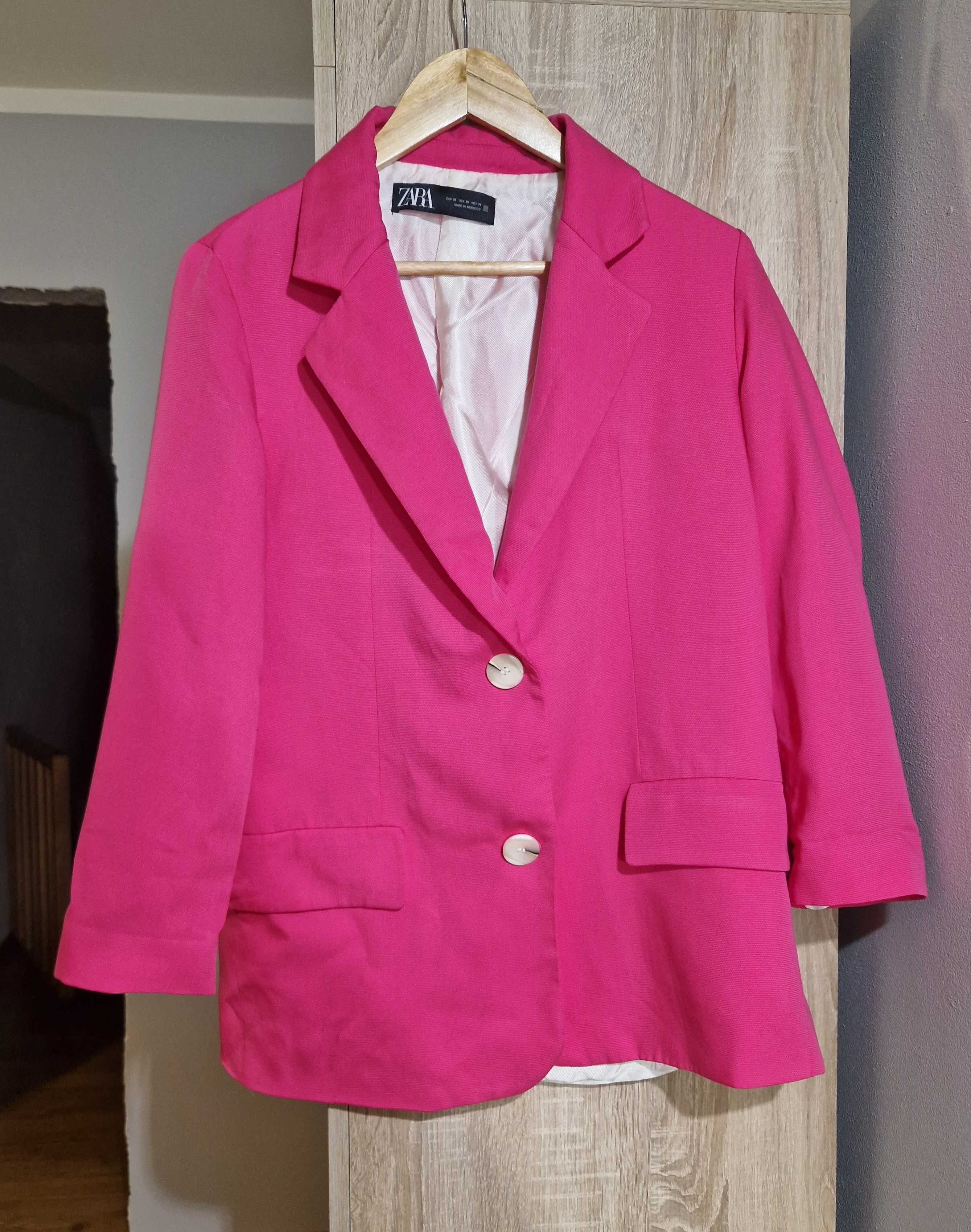 Różowa marynarka Zara XS