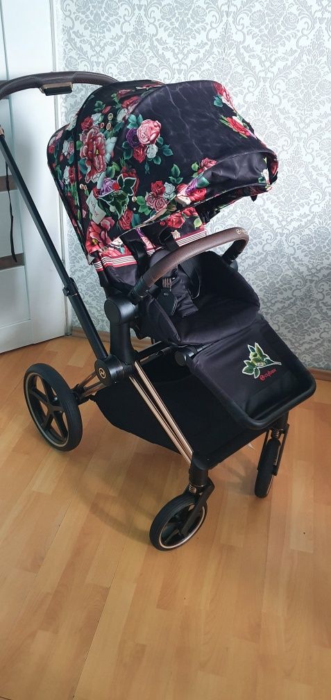 Cybex priam 3.0 spring blossom dark 3w1 + Gratisy