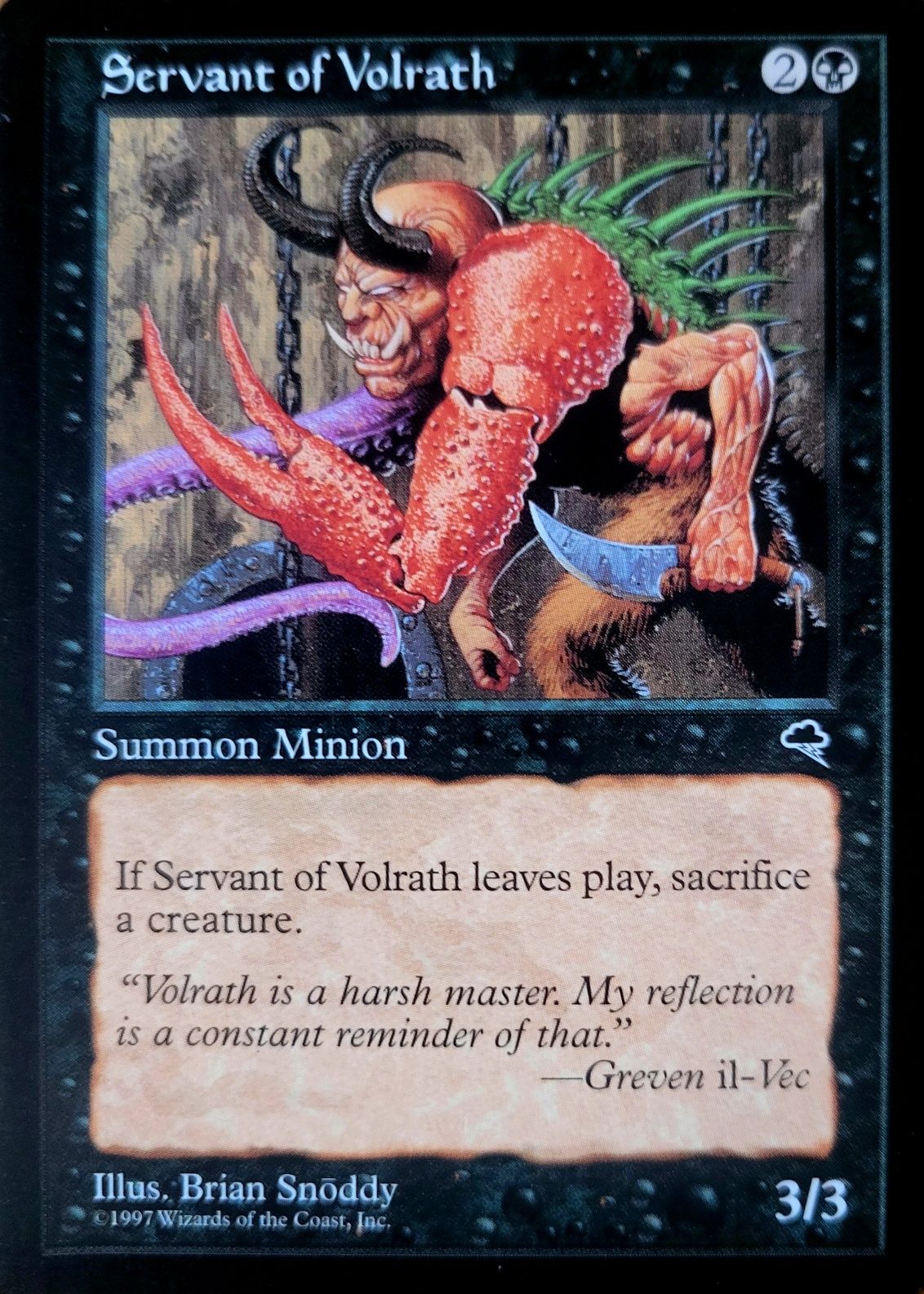 Magic the Gathering  - Servant of Volrath  - Tempest Edition