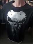 Koszulka t-shirt Punisher Marvel Netflix rozmiar L srebrne logo