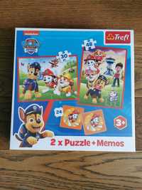 Trefl puzzle 48 elementów + memo Psi patrol Psia ekipa w akcji
