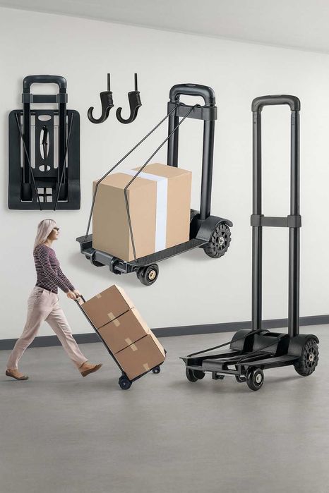 NOWY Wózek Transportowy Zakupowy na Zakupy Składany Teleskopowa Rączka