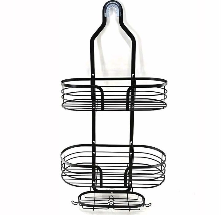 PÓŁKA ŁAZIENKOWA Wisząca Pod Prysznic Podwójna Łatwy Montaż Nowa