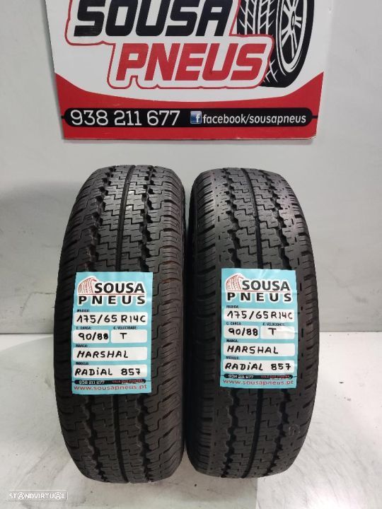 2 pneus semi novos 175-65r14c marshal - oferta dos portes