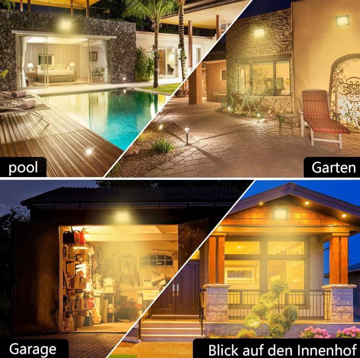 7 Focos Leds para exterior novos na caixa!