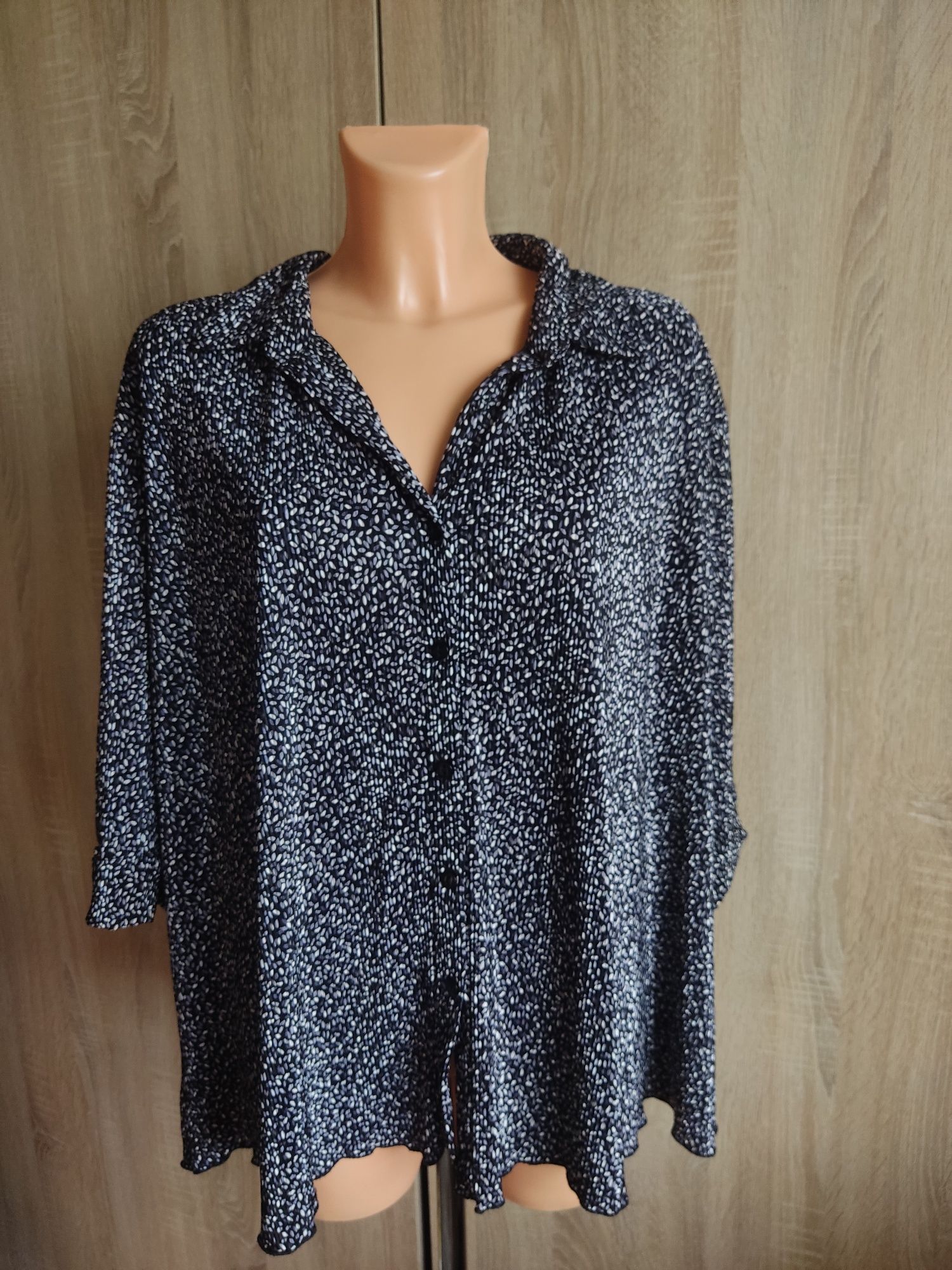 Koszula damska luźna oversize plus size 46 48 56 we wzory elegancka