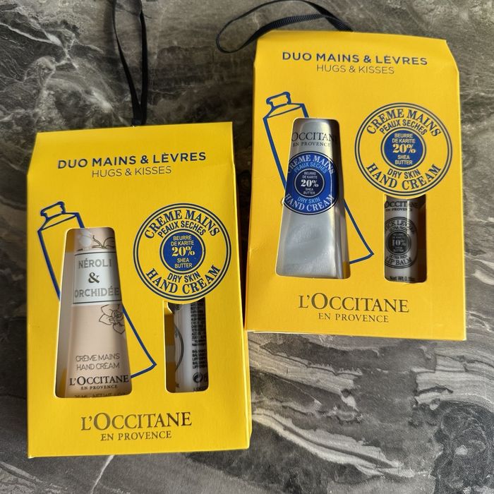 L'occitane подарунковий набір крем для рук бальзам для губ