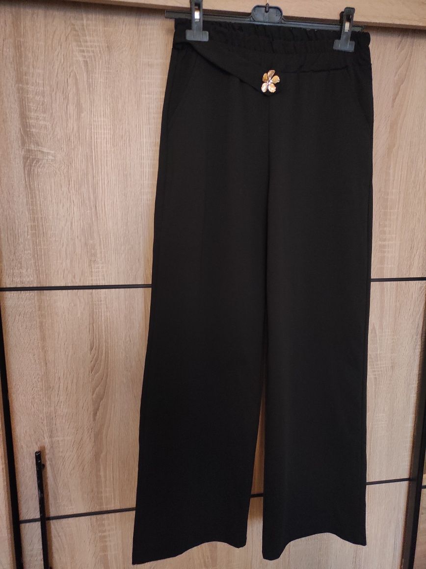 Spodnie kuloty Punto pasek Boho plus size 42 44