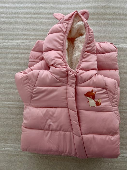 Теплий комбінезон для дівчинки. Розміри: 74/80 см.