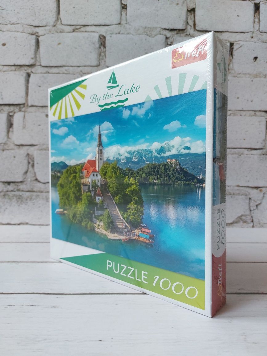 Puzzle Trefl 1000 Zamek na jeziorze Słowenia nowe prezent