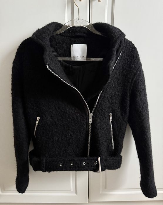 Kurtka ramoneska samsoe samsoe 40% wełna biker jesień ciepła