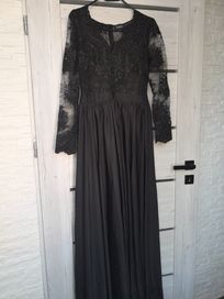 Długa czarna sukienka EMO