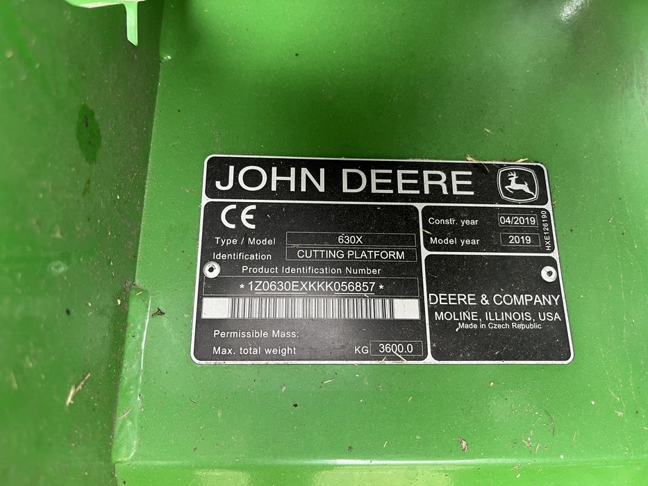 Жатка John Deere 630X 2019