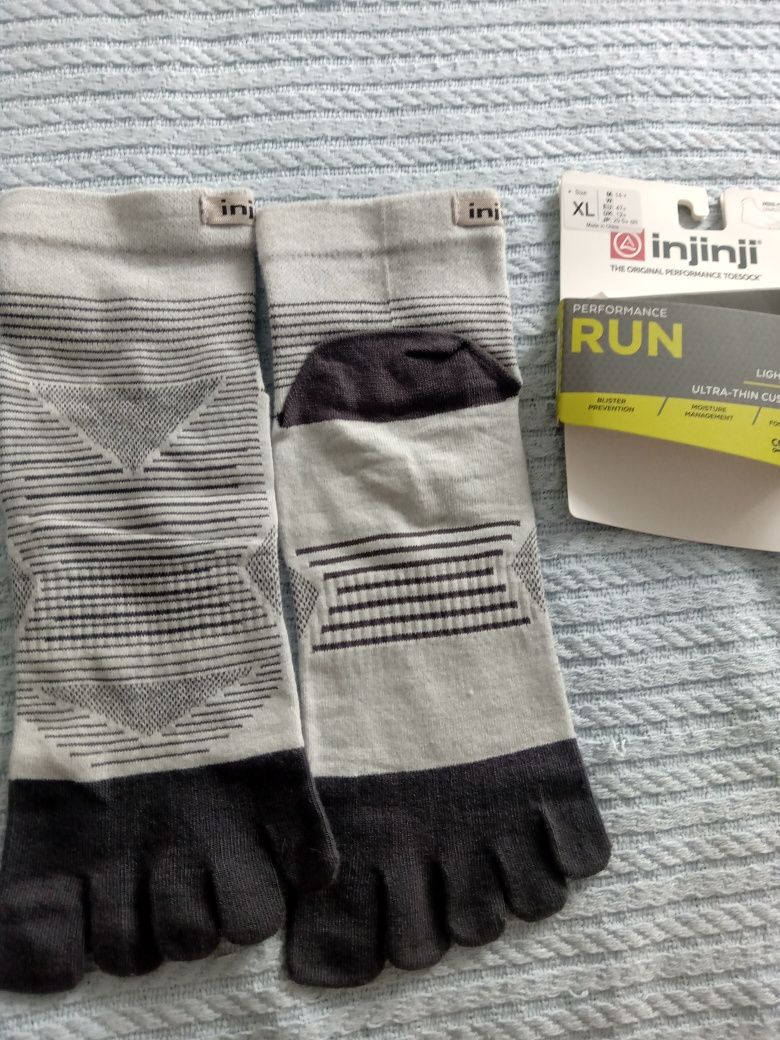 Injinji Run Lightweight Mini-Crew - Jasnoszary XL