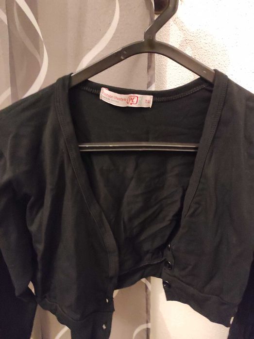 Bolero preto tamanho único algodão