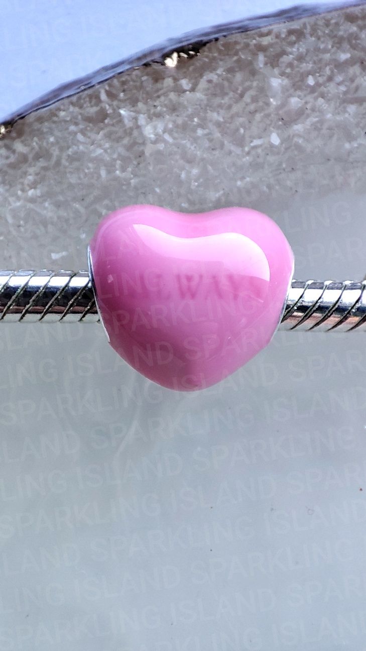 Charms zawieszka srebro 925 serce zmieniające kolor