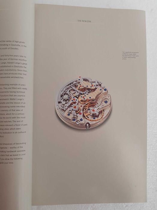 A. Lange&Sohne, State of the Art Tradition, Catálogo Relógios, 2006/07
