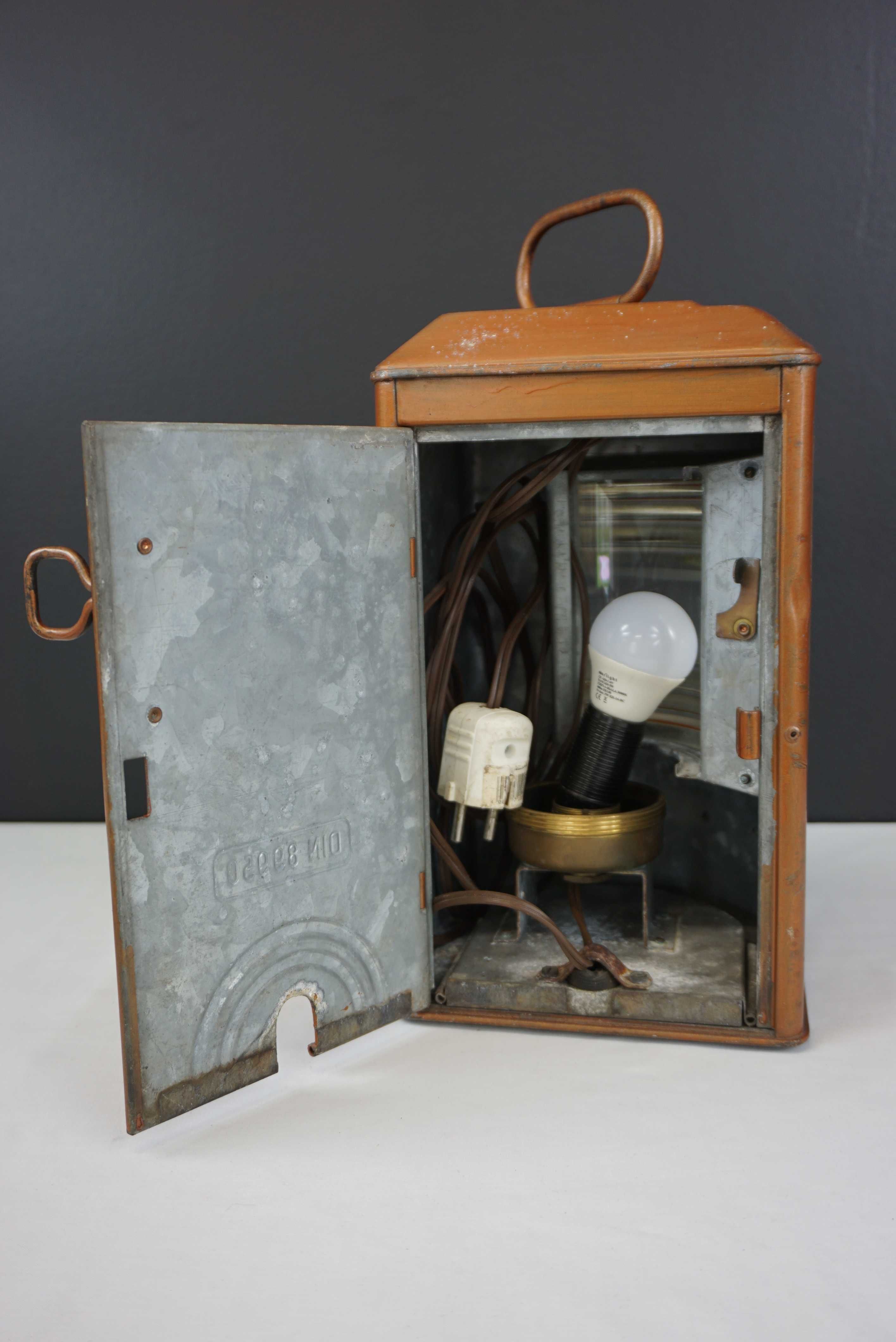 Stara lampa okrętowa Ahlemann Schlatter Bremen METALLWARENFABRIK nr2