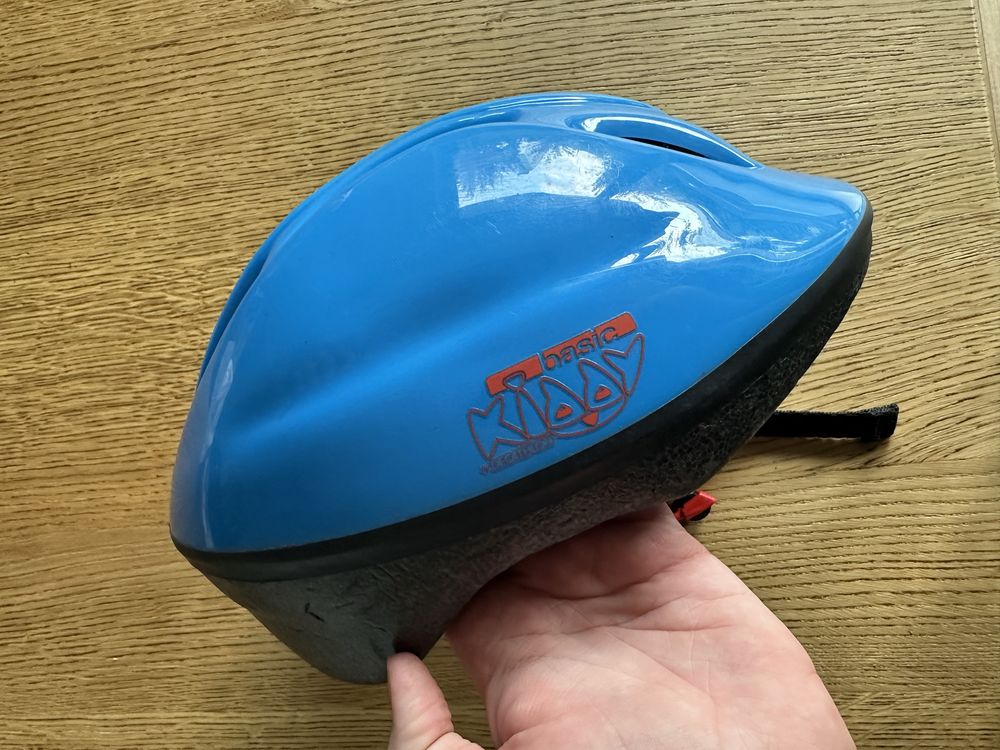 Kask dziecięcy btwin Decathlon niebieski