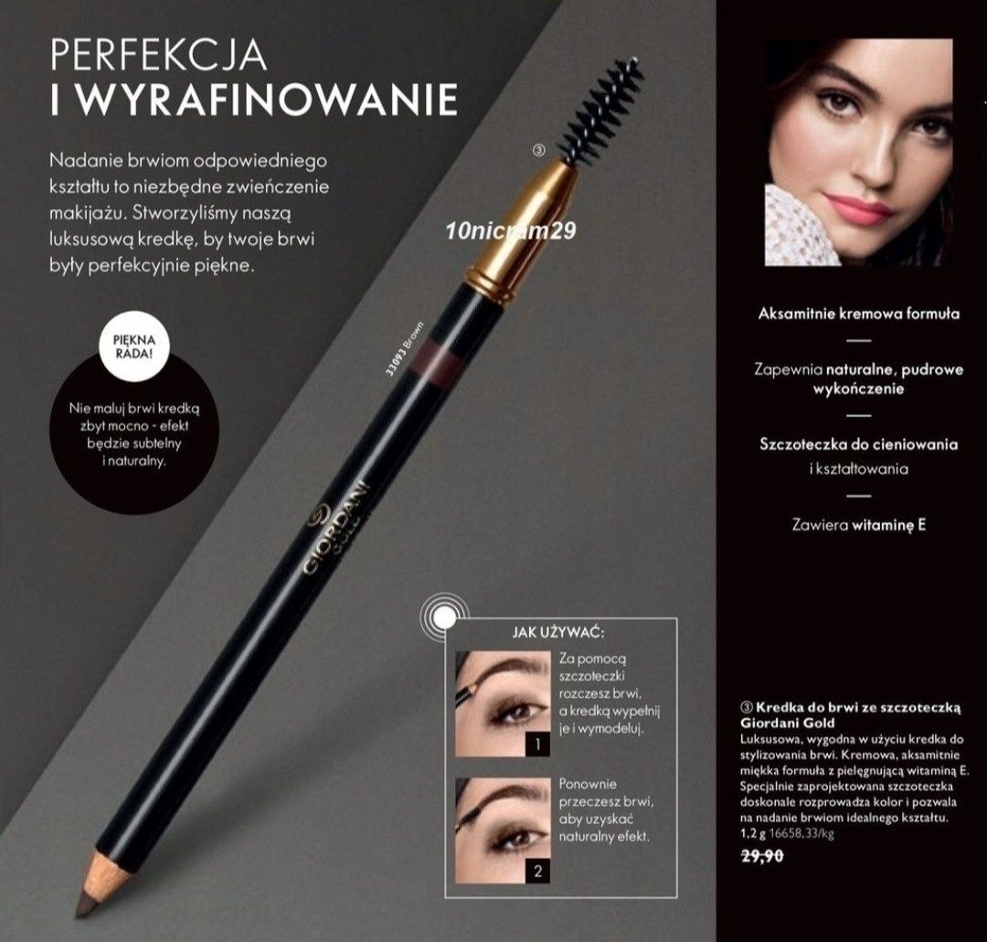 Podwójna kredka do brwi Giordani Gold Oriflame