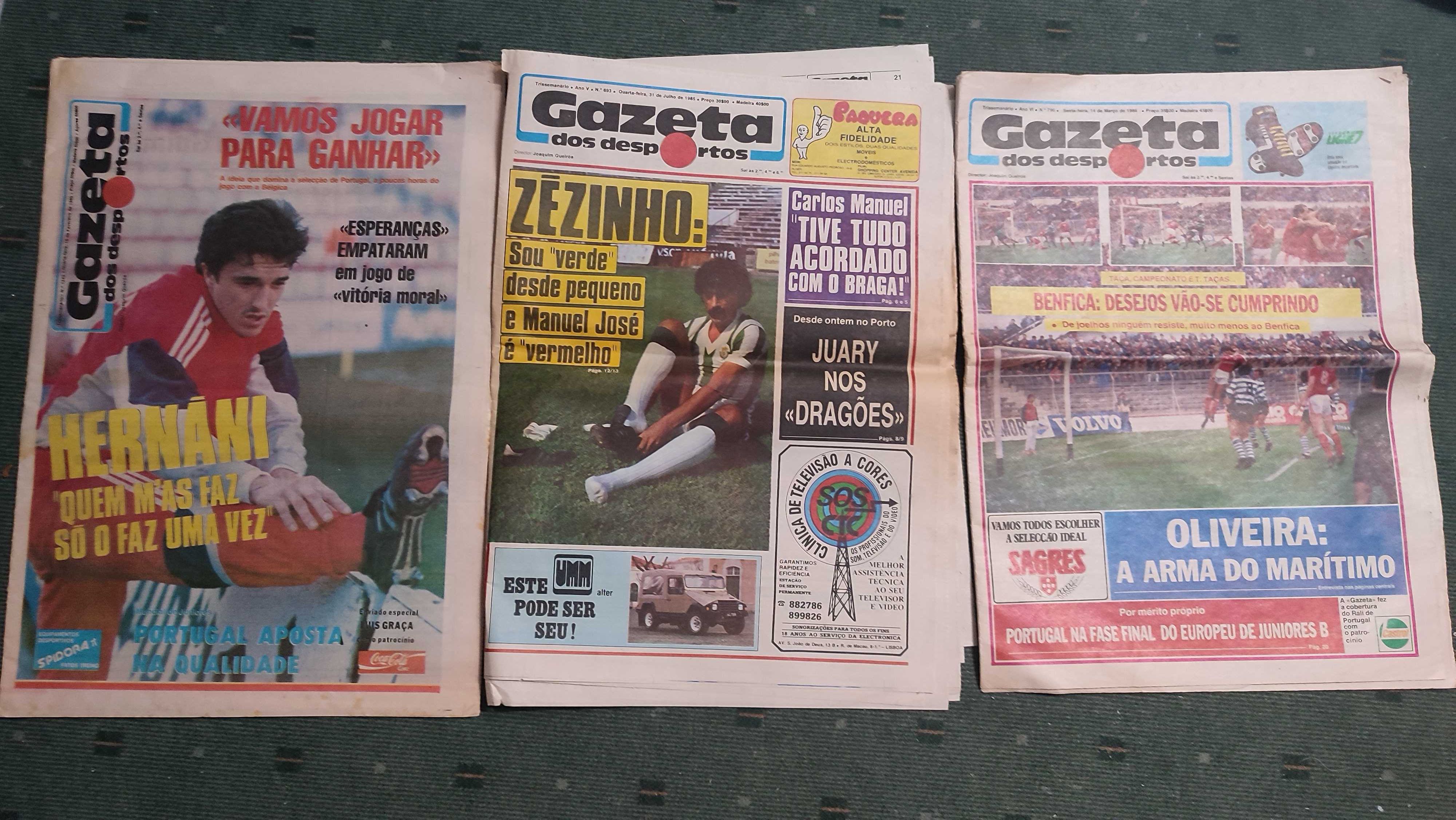 9 Jornais Gazeta dos Desportos - Anos 80