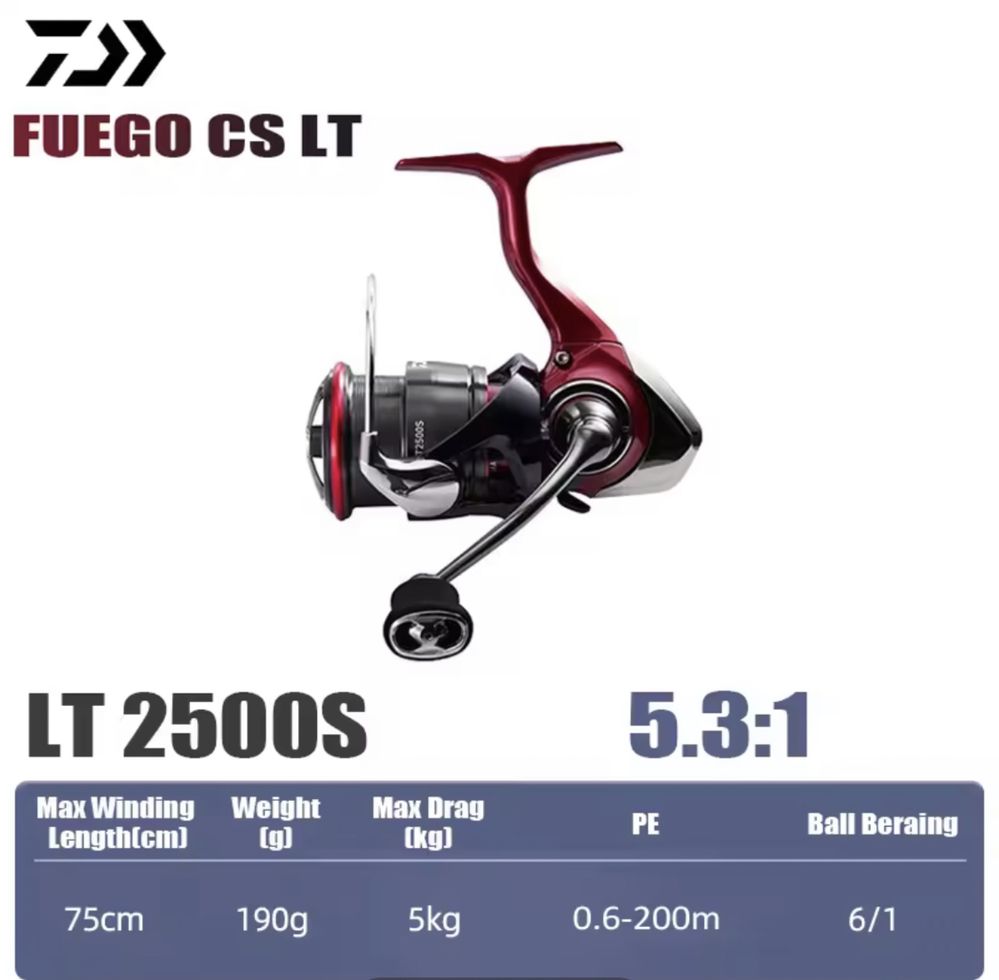 Daiwa 25/21 Fuego CS LT 3000/2500