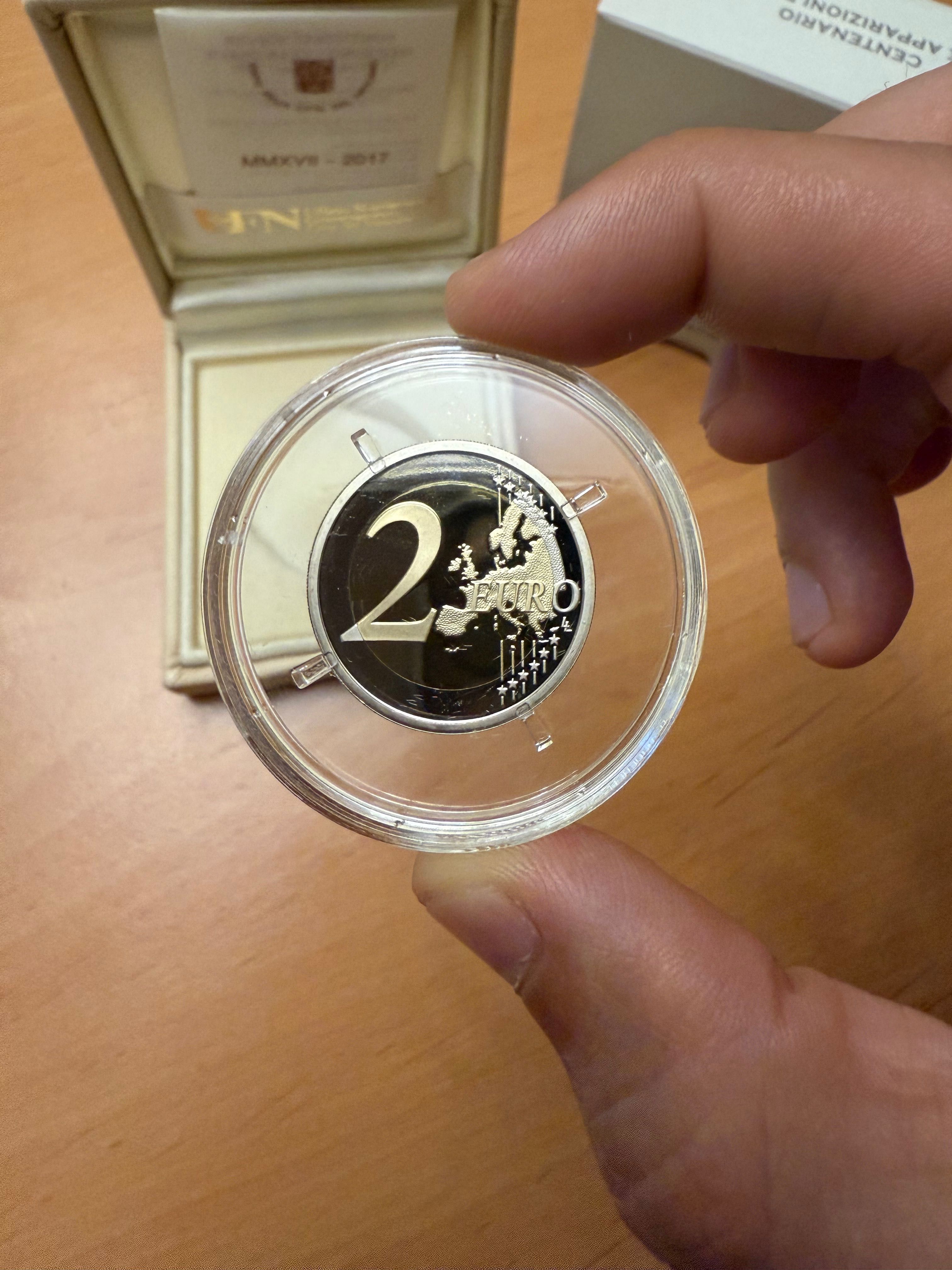 Moeda 2€ Vaticano Fátima 2017 proof