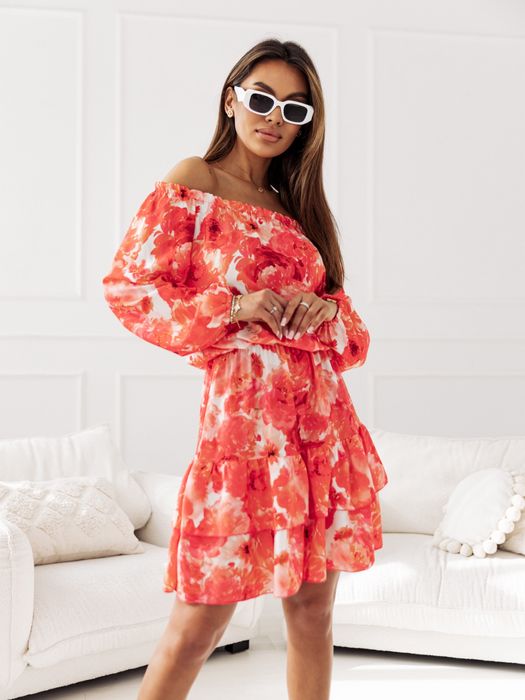 Sukienka na lato okazję kwiaty hiszpanka