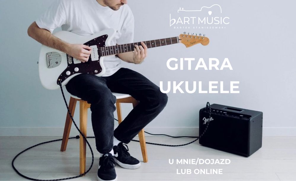 Nauka gry na gitarze i ukulele lekcje gra dojazd live online