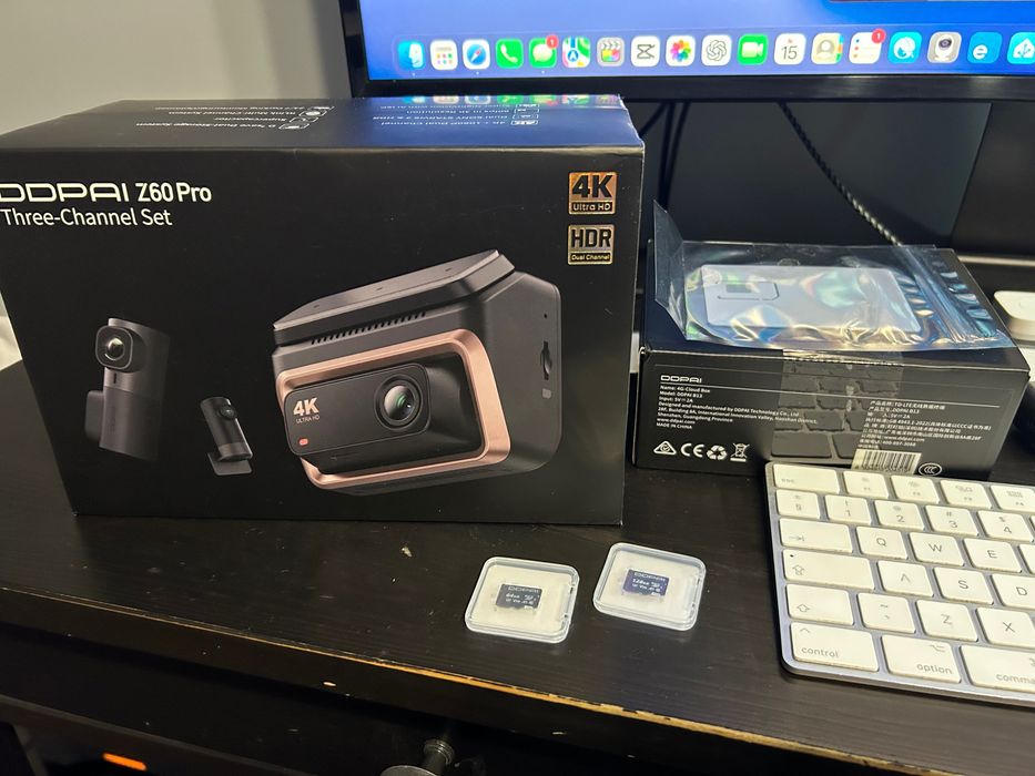 DDPAI Z60 Pro wideorejestrator 4K GPS +MINI2X +tylna+hardwire kit+4G