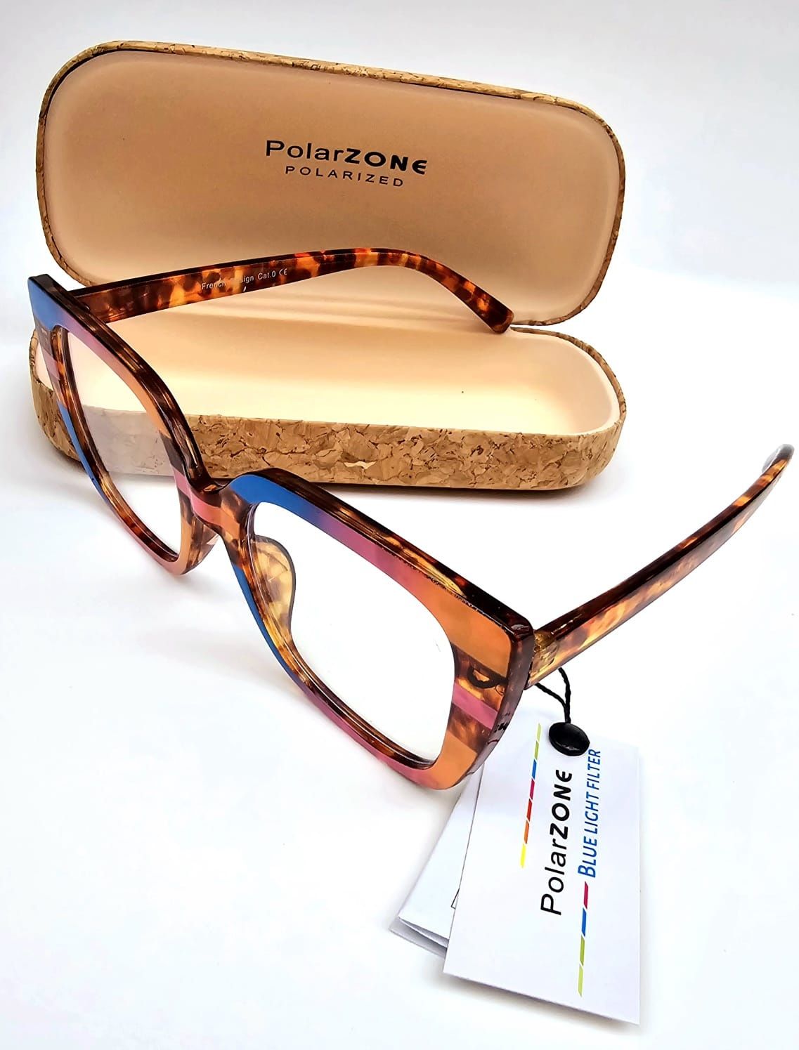 Nowe okulary damskie zerówki marki Polarzone modne