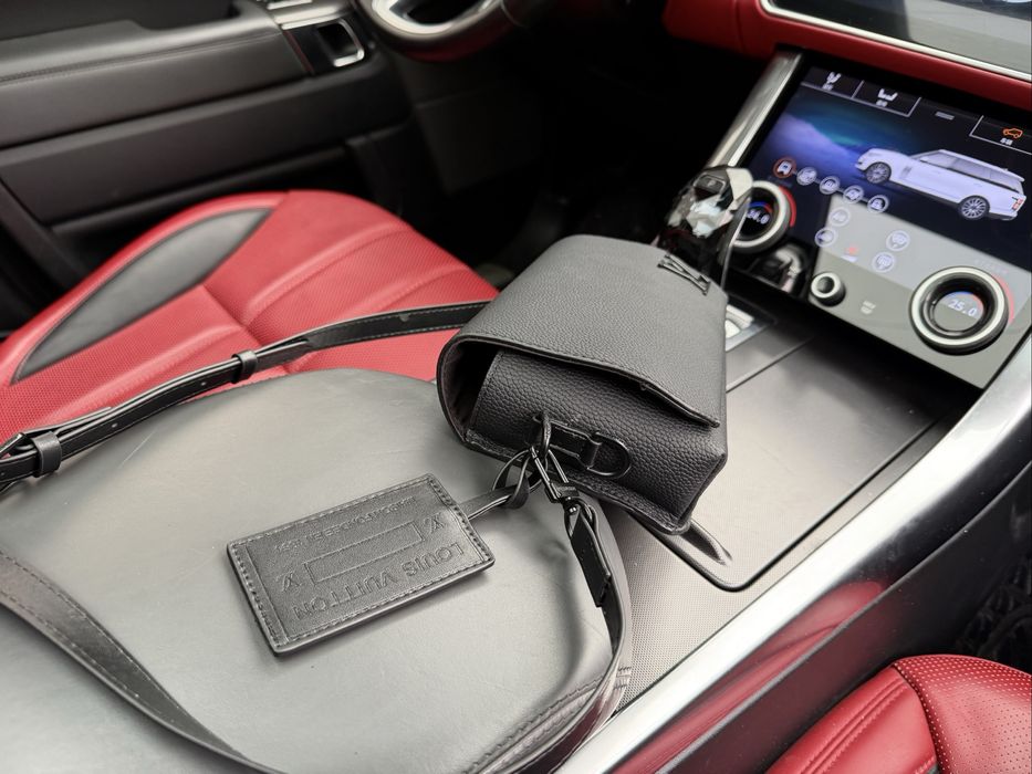 Louis Vuitton Fastline сумка мужская маленькая черная кожаная оригинал