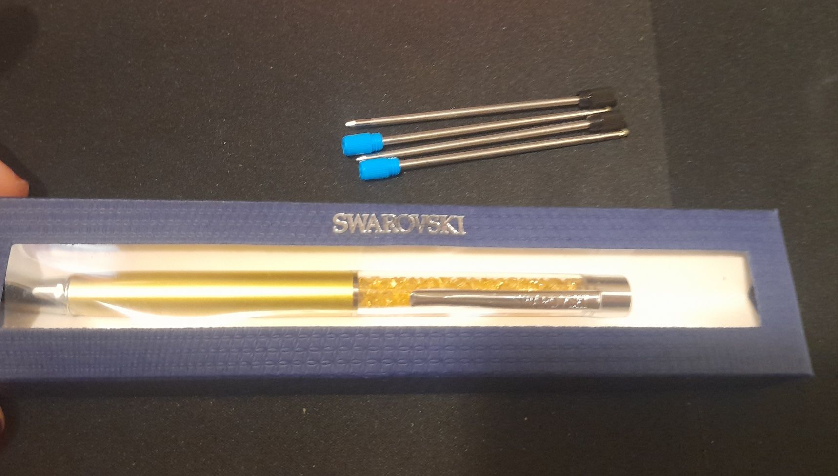Długopis Swarovski kryształki nowy +4 wkłady prezent