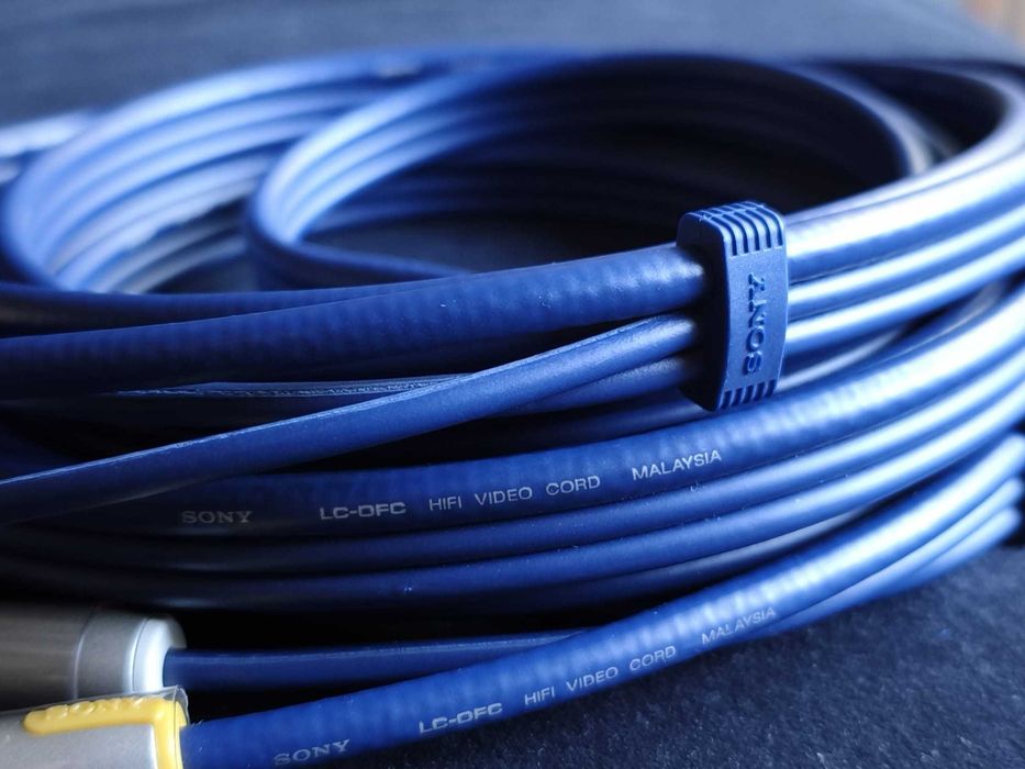 Sony ES chinch LC-OFC (A70) Oryginalny kabel – jak NOWY dł 5m RARYTAS!