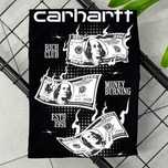 Футболка CARHARTT Dollar • Чорний Білий — 100% бавовна • Кархарт принт