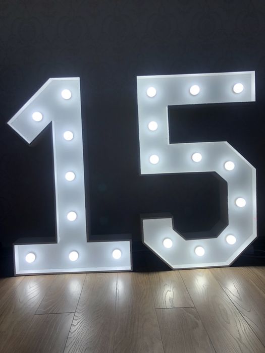 Цифры с лампочками