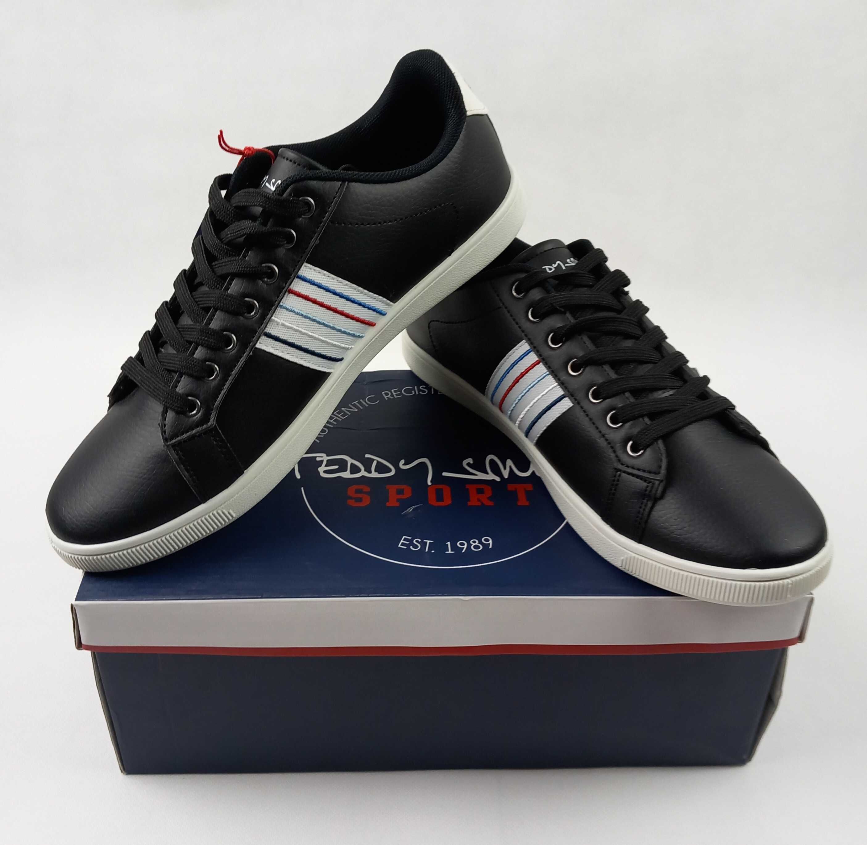 Oryginalne sneakersy męskie czarne marki Teddy Smith roz. 44.