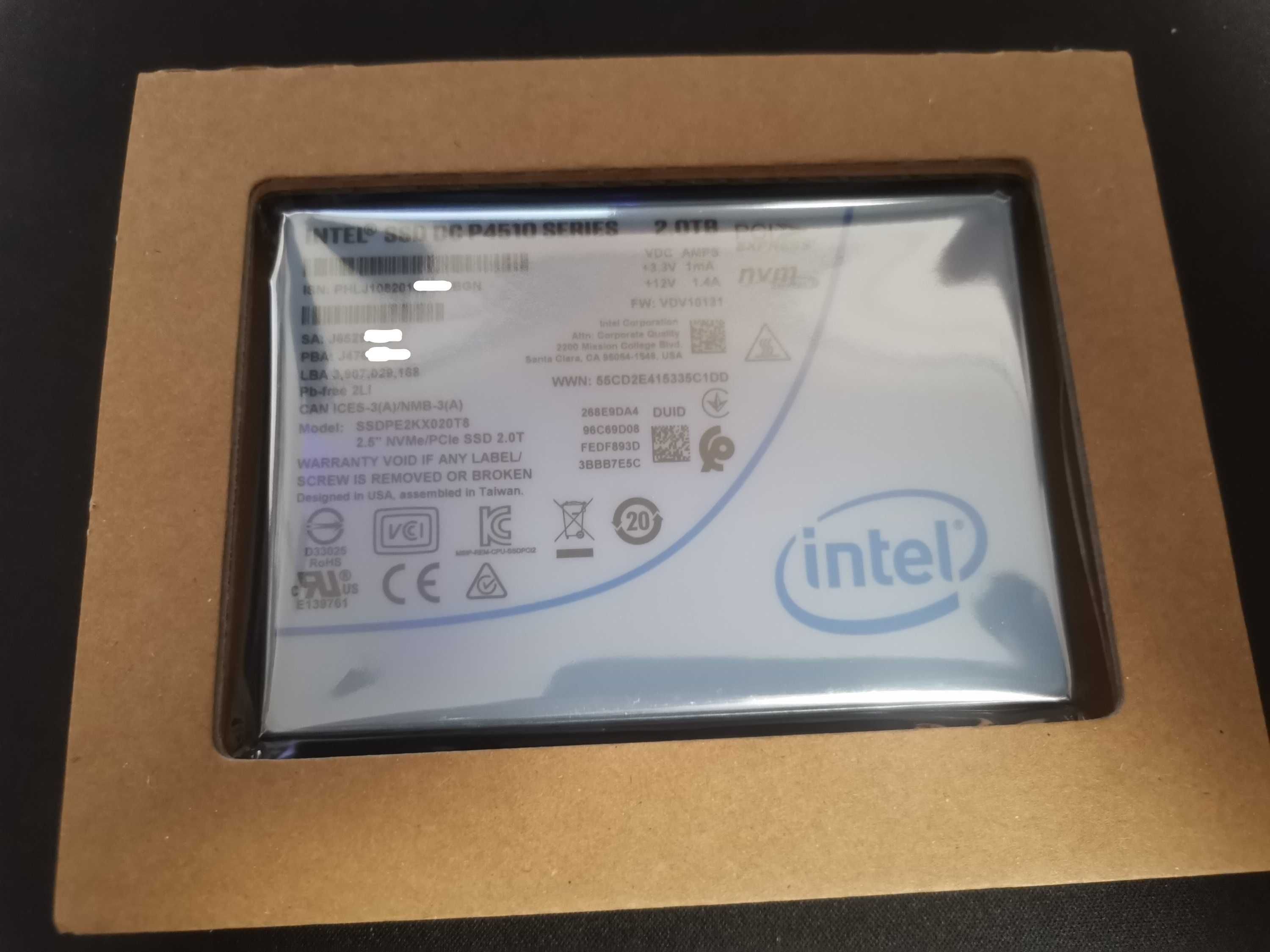 INTEL - ENTERPRISE SSD U.2- SSD DC P4510 SERIES 2.0TB 2.5" PCIE 3.1X4